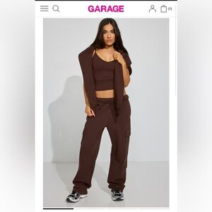 Garage, ultra fleece, track suit,top (small/medium ) & bottom (medium)